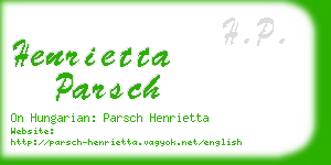 henrietta parsch business card